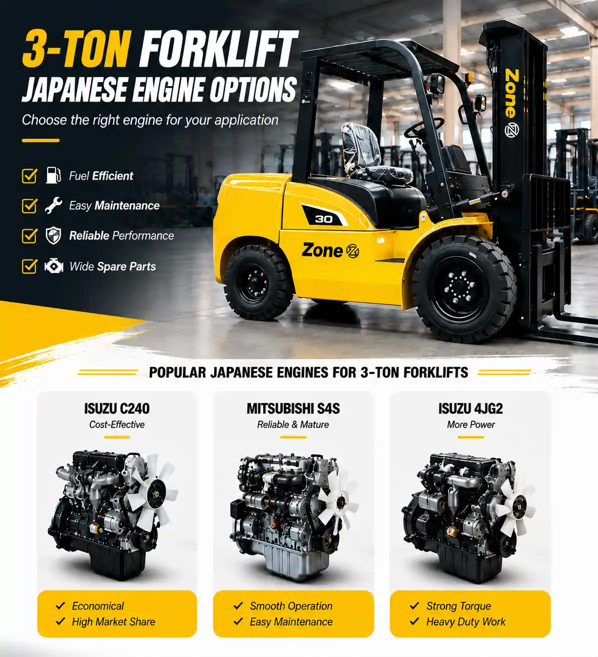 High Lift Engine How to Choose the Best Japanese Engine for a 3 Ton Diesel Forklift in ...